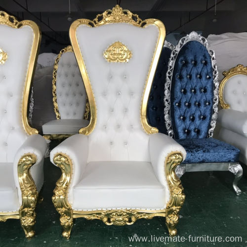 wholesale white wedding wooden throne chair